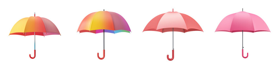 Assortment of Colorful Umbrellas   Vibrant Fashion Accessory Providing Protection from Rain and Weather Elements  Playful Trendy Umbrellas in Bright