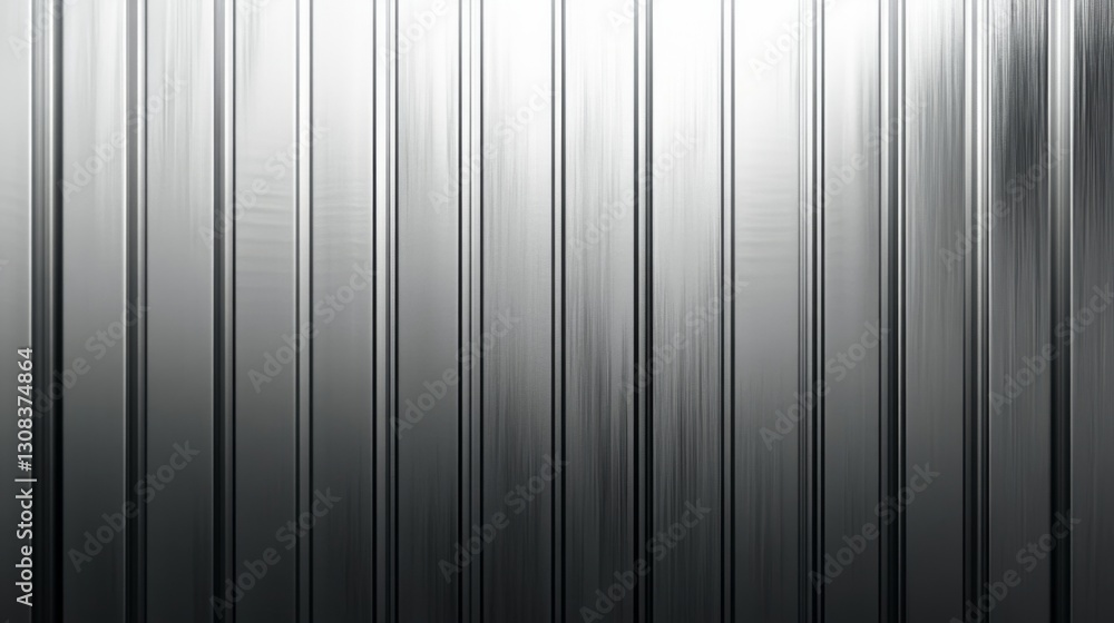 Poster metallic wall with vertical lines and subtle reflections texture