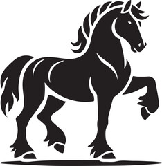 Obraz premium black horse vector illustration, horse silhouette vector, horse logo vector, horse silhouette vector isolated on white background