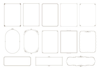 Vector illustration set of elegant frame elements.