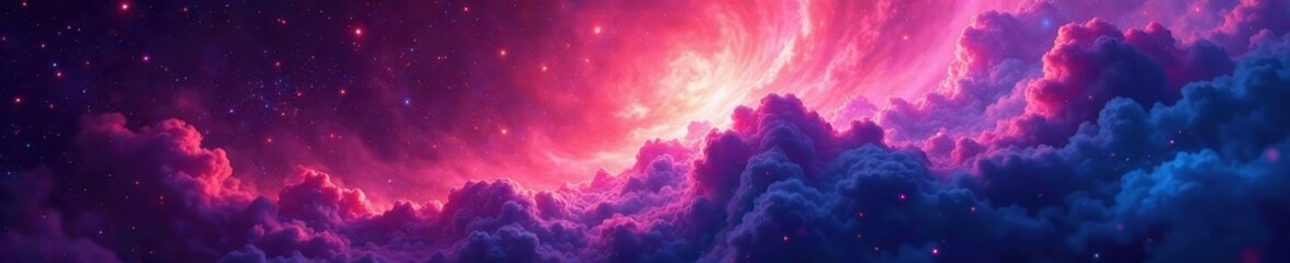 Abstract swirls, vibrant nebulas, glowing energy streams, pattern, cosmic, art