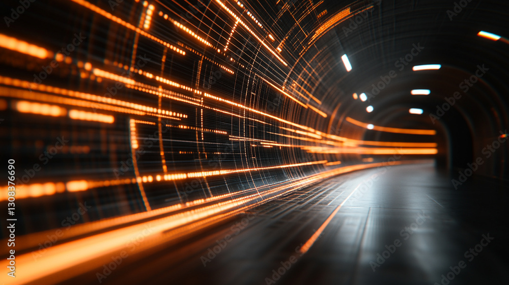 Poster a futuristic electronic circuit board with glowing pathways symbolizes modern technology, innovation