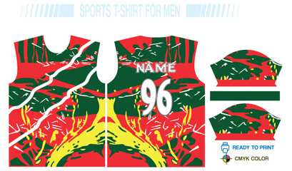 Obraz premium Jersey Design Template for Sports Apparel | abstract jersey design pattern