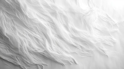 Obraz premium Abstract White Textured Background with Flowing Hair-Like Strands