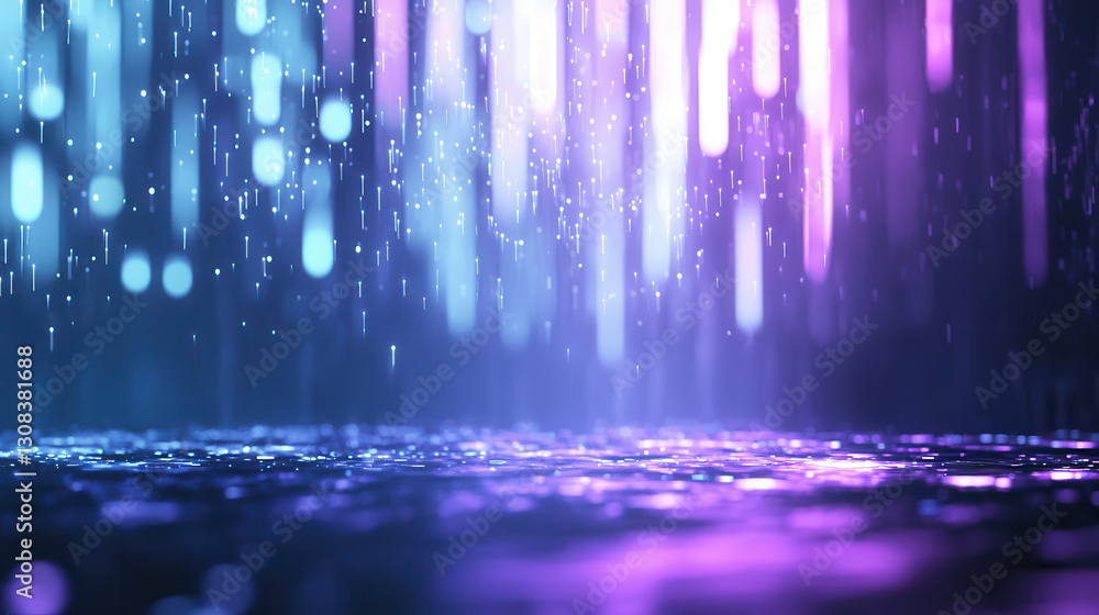 Poster vibrant abstract background with colorful rain and reflections creating dreamy atmosphere