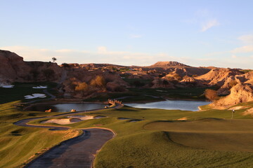 Lakes on the green golf course