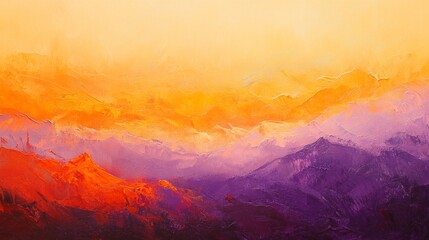Vibrant Abstract Landscape Featuring Rich Colors and Soft Gradients