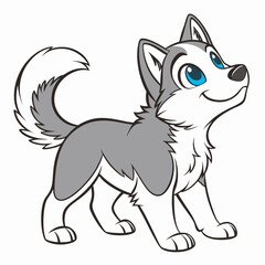 Siberian Husky Dog Vector