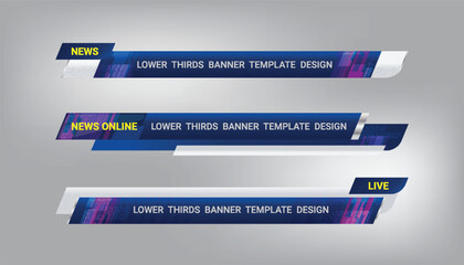 News Lower Thirds Graphic for Online Streaming Television, Video and Media Channel