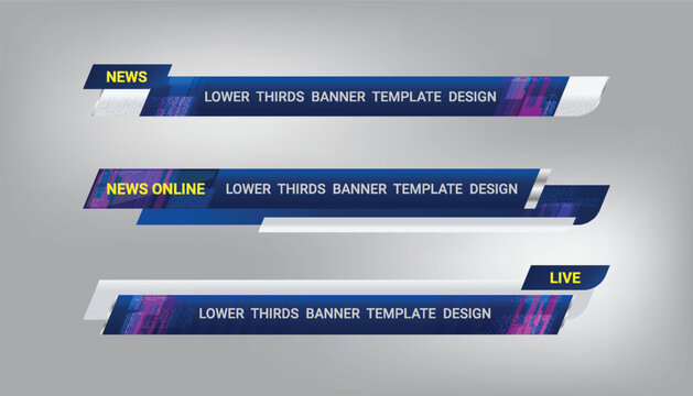 News Lower Thirds Graphic for Online Streaming Television, Video and Media Channel