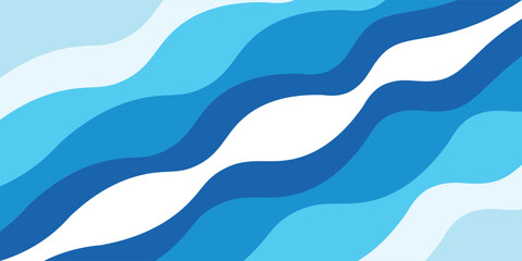 Sea waves layered vector background illustration and sea beach vector illustration.