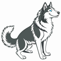 Siberian Husky Dog Vector