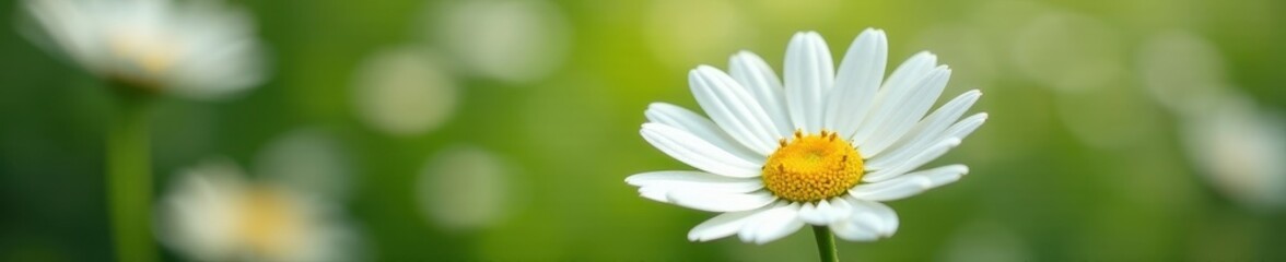 Close-up view of a pristine white Marguerite daisy , fresh, bloom