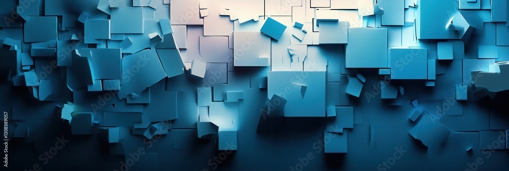 Fototapete modern paper art background showcases evolution of digital democracy through layered cut outs and pi