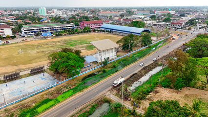 The aerial view of the city was breathtaking. Prakhon Chai is a district (amphoe) in the southern part of Buriram province.