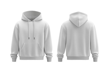 Blank white hoodie mockup