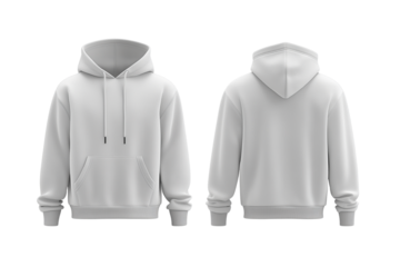 Blank white hoodie mockup