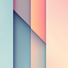 Obraz premium Minimalist abstract geometric background with subtle lines and shapes, soft pastel gradients blending with sharp angles, modern and clean aesthetic