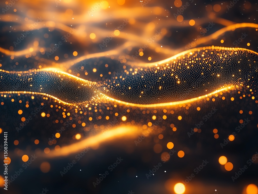 Poster neural network concept with glowing synapses, interconnected neural pathways, intricate patterns of 