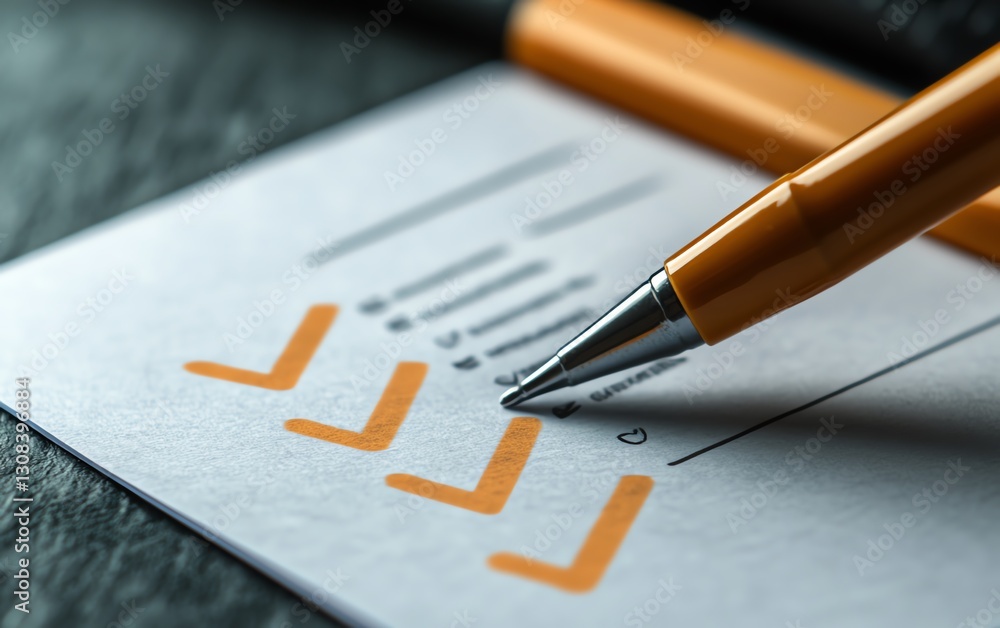 Aufkleber Document with a checkmark symbolizing quality control, auditing, and compliance, highlighting the document review process and quality assurance