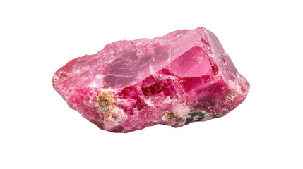Fototapeta premium A large pink rock sits on a white background