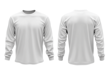 Blank white long-sleeve shirt mockup