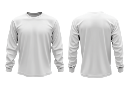 Blank white long-sleeve shirt mockup