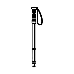 Obraz premium Simple Flat Trekking Poles Vector Illustration & Logo Design