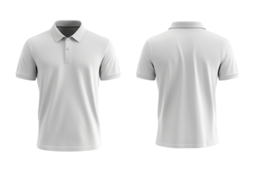 White Polo Shirt Mockup Front & Back View
