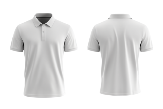White Polo Shirt Mockup Front & Back View