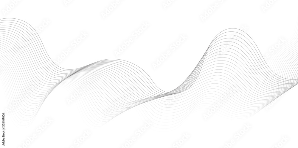 Aufkleber abstract wavy curve lines background. modern template abstract design flowing particles wave digital