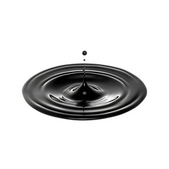 A single drop of liquid falling into a pool, creating concentric ripples.