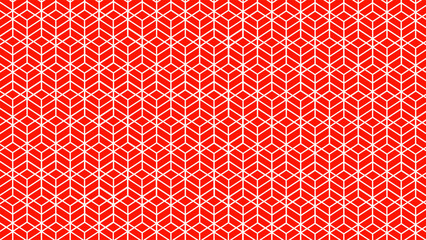 Red abstract seamless pattern with white tracery decor