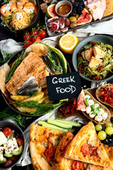 Mediterranean dishes concept.