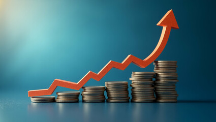 Visualize Your Business Growth: Timeline Illustrating Projections from 2026 to 2026 with Upward Graph Symbolizing Success - Perfect for Stock Photos with Space for Customization
