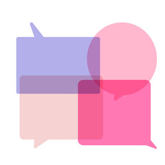 Speech bubbles. Colorful chatting box, messages. Vector Illustrations.
