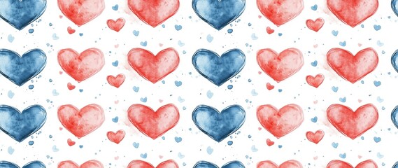 sweet valentine seamless pattern, hearts