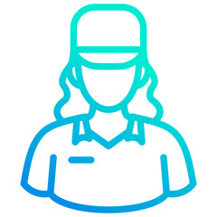 Obraz premium Delivery Woman Icon