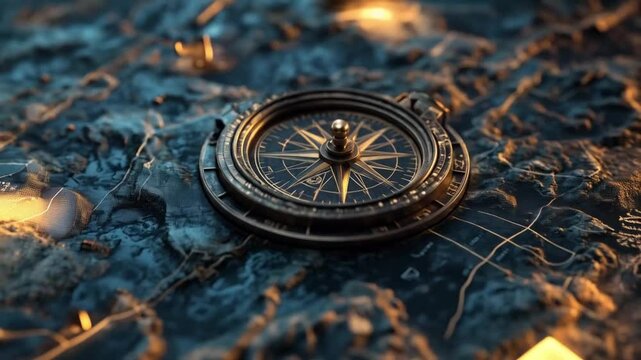 The compass pointed steadily north, guiding the adventurer through the dense forest and ensuring they stayed on the right path.