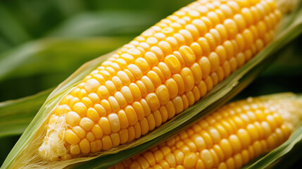 Close-up of freshly harvested corn displaying its natural texture and color highlighting the importance of quality agriculture
