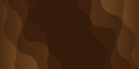 Abstract dark brown fluid wave background. Modern dynamic wallpaper. Template banner background for sales, ads, events, business, websites, pages and others