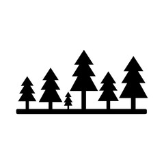 Obraz premium Simple Pine Tree Vector Icon – Modern Logo & Illustration