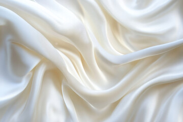 Obraz premium The background is made of light folds of delicate flowing white silk