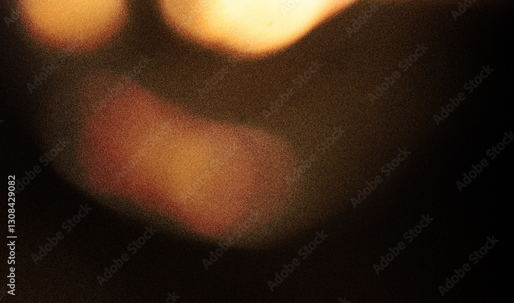 Aufkleber yellow black abstract gradient background on dark black background with subtle noise