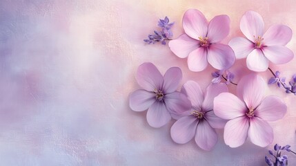 Delicate pale pink flowers on soft background. Ideal for feminine designs, greeting cards, or spring themes.