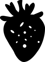 Strawberry. Icon with reflection on white, fruit, sweet