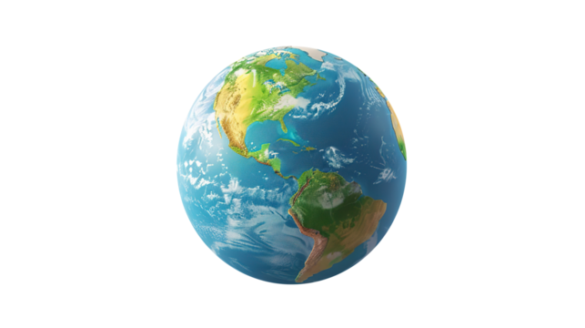 Smiling Cartoon Earth Isolated on PNG – Environment Day Celebration
