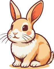 Obraz premium Hand Drawn Cute Rabbit vector seamless, Little Bunny pattern Kids print.