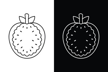 Jackfruit Vector Icon Clean and Stylish Line Art