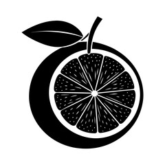 Grapefruit silhouette vector